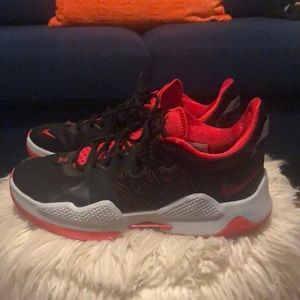 Nike Paul George Black/ Red Basketball 🏀 Shoes